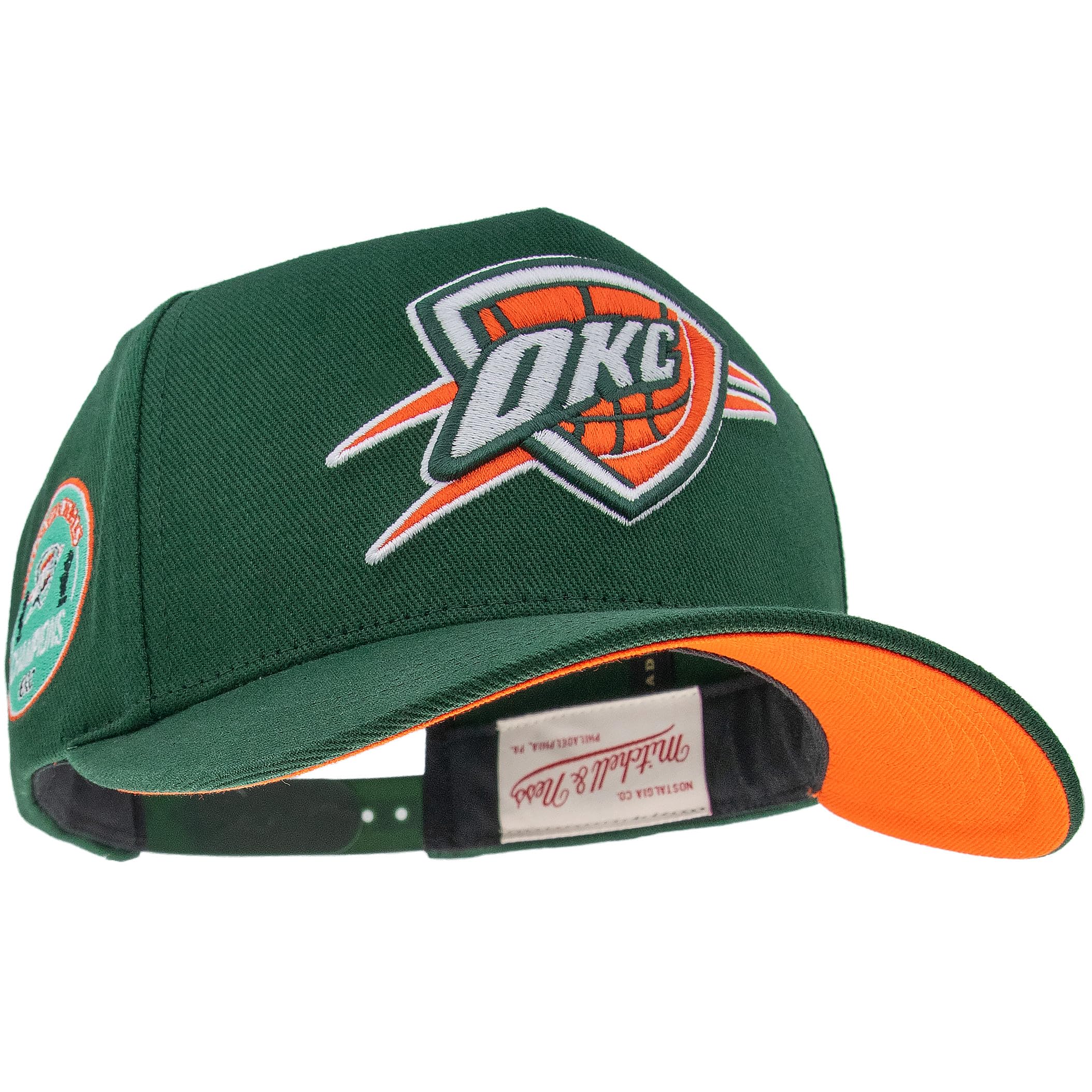 Mitchell & Ness Berretto da baseball NBA Green Orange | Pro Crown Fit | con chiusura regolabile Snapback