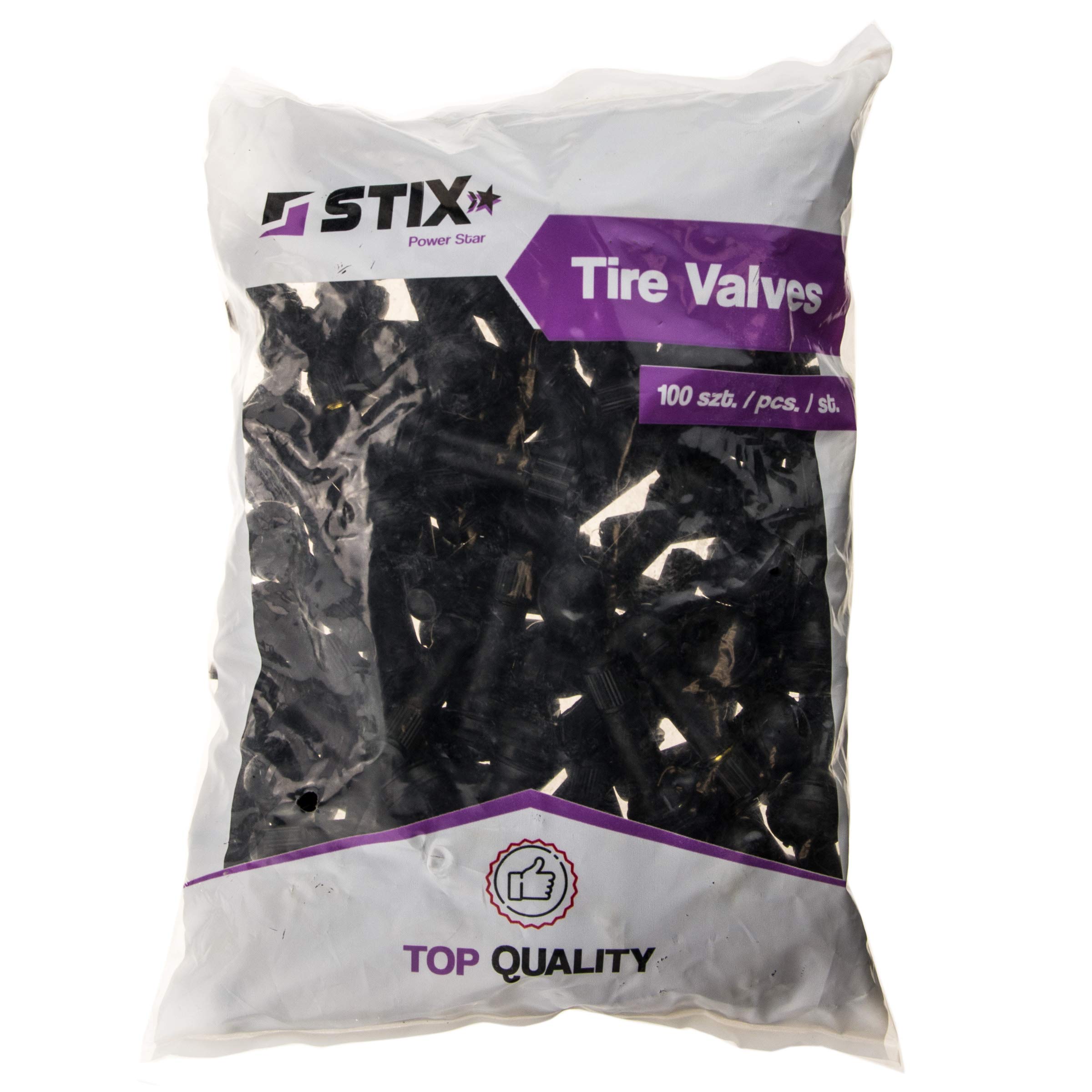 Stix 1000 Valves de Roue Tubeless TR414 V2.03.2 Voiture et Utilitaire, Trous Jante 11.3mm, Hauteur 40mm