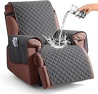 Vista 12 de KinCam Funda 100% impermeable para silla reclinable, fundas de sofá reclinable para mascotas, perros, funda de sofá reclinable, protector de muebles