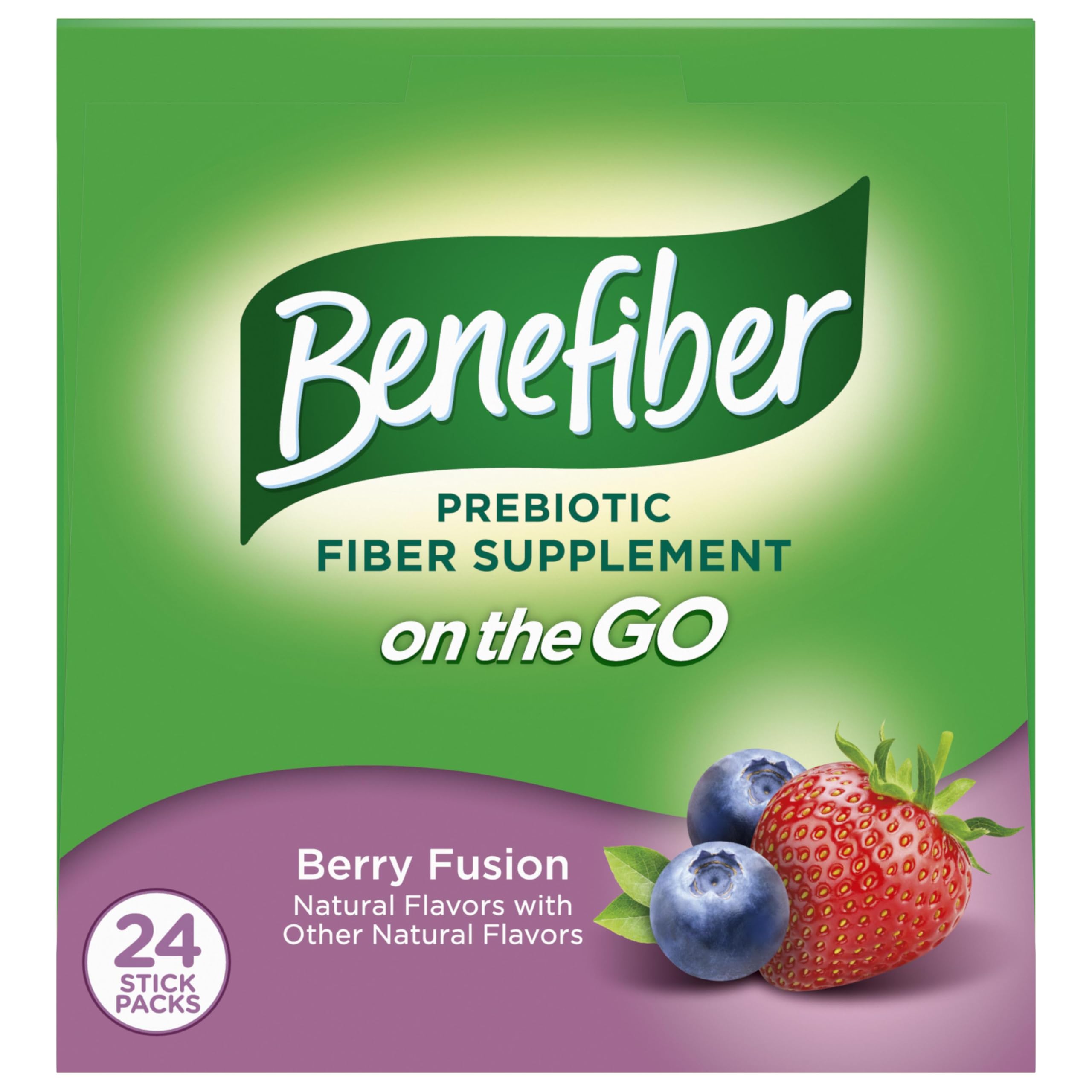Benefiber Prebiotic Fiber Supplement Powder, Berry Fusion, 24 Stick Packs — Amazon image 16
