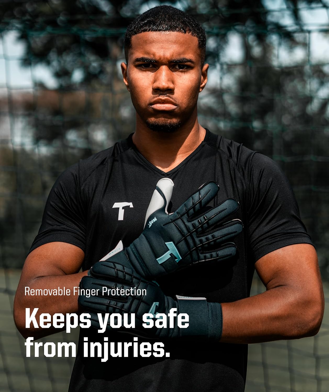 T1TAN Beast Goalkeeper Gloves - with Finger Protection - Soccer Goalie Gloves Adult - Professional Goal Keeper Gloves for Youth, Men & Women - Size 6-11