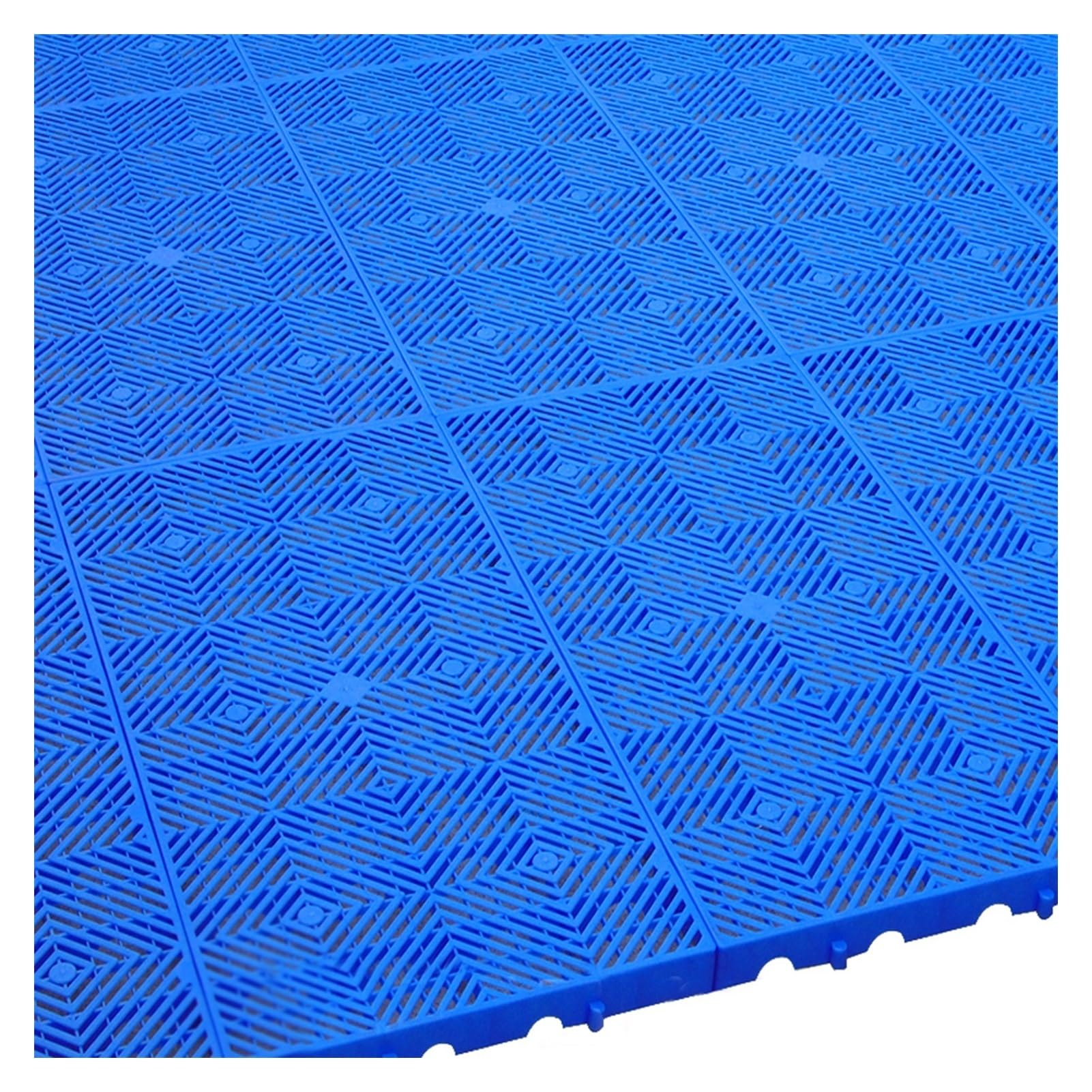 PFCDZDU Plastic Pallet, Indoor/Outdoor Cold Warehouse Shipping Grid Pads, Supermarket Non-Slip Storage Platform for Kitchen Factory Garage, Easy to Stack (Color : Blue-2 Pack, Size : 60x60x3cm)