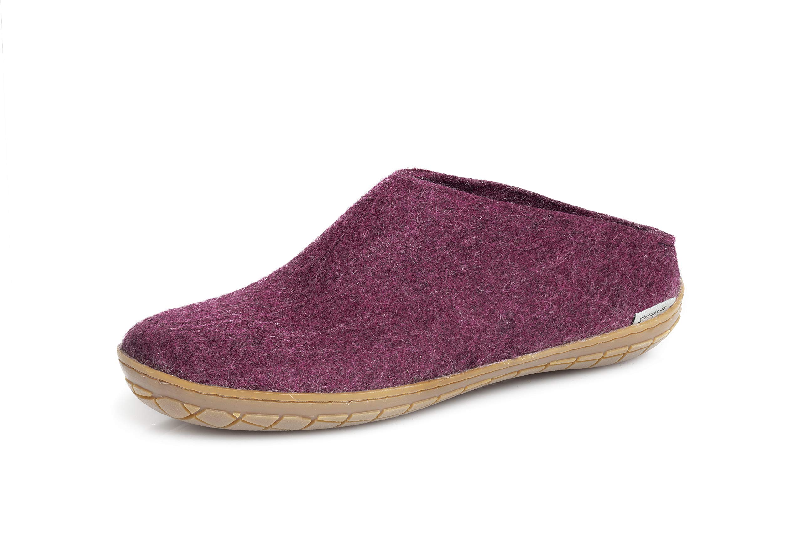 Slip On Slippers Women and Men with Rubber Sole (Red) | Unisex Slip-on Wool Slipper Shoes Women Men | Comfy Outdoor Indoor Slippers | Cosy Gents and Ladies Slippers