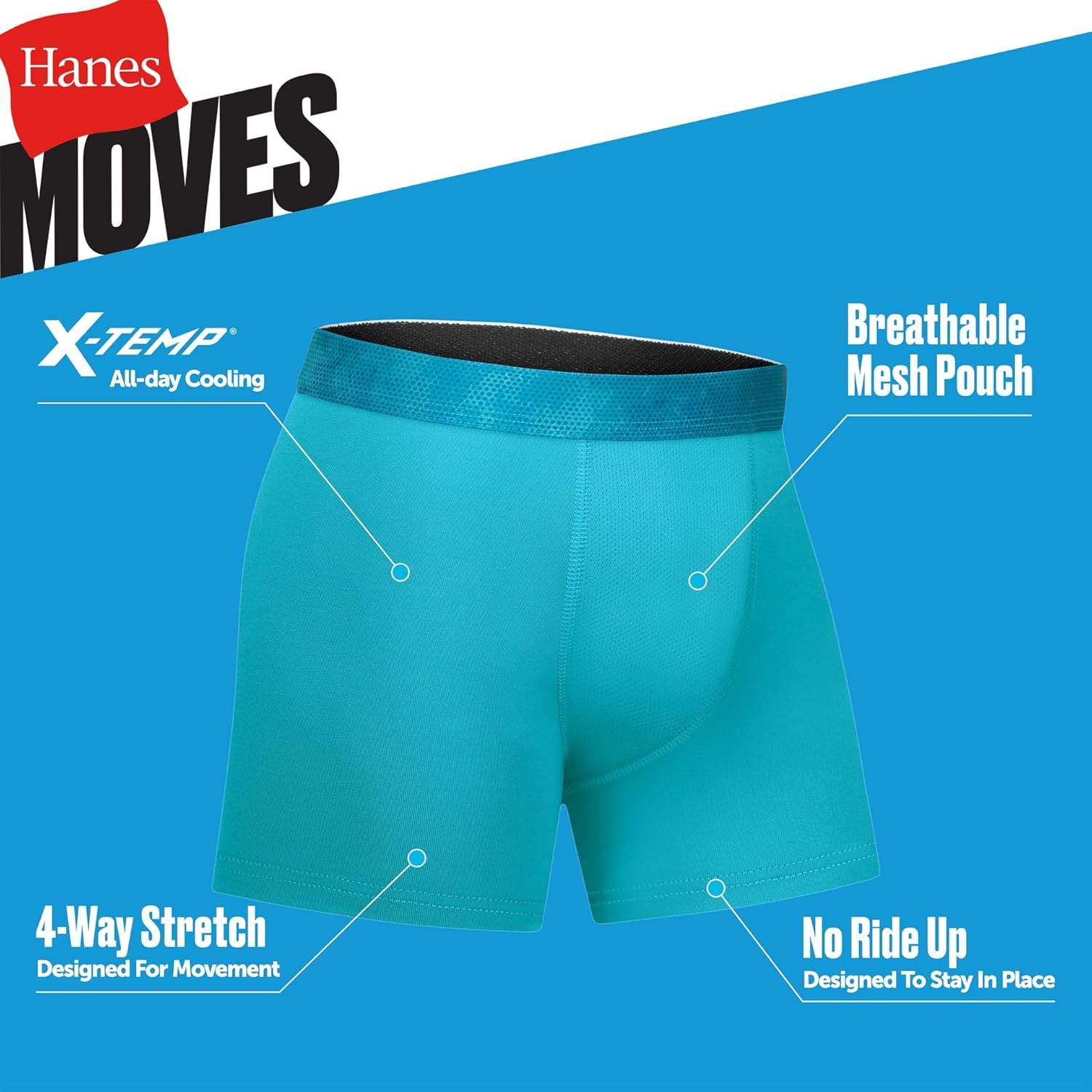 Hanes boys Performance Tween Boxer Briefs Underwear, Assorted Prints & Solids, 6-pack - Image 4