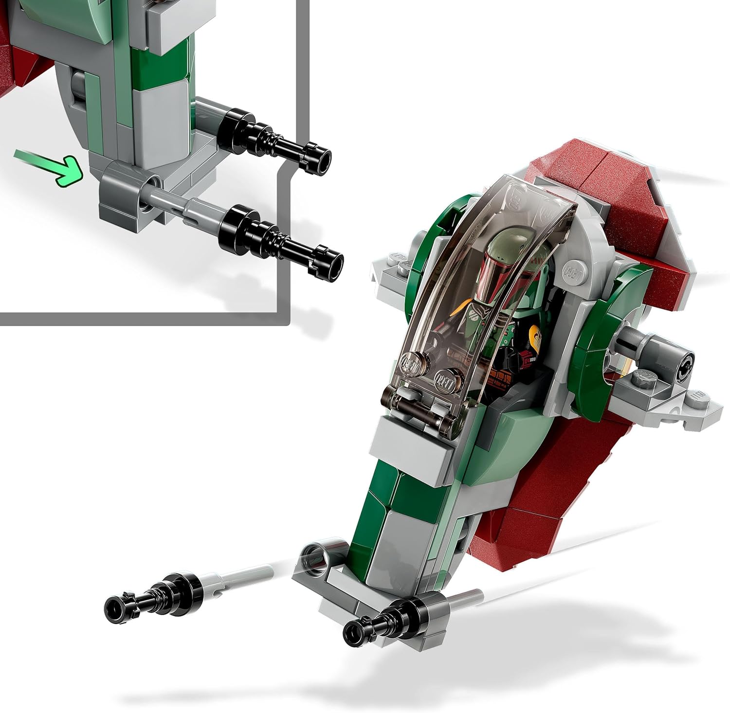 LEGO 75344 Star Wars Boba Fett Spaceship (TM) Microfighter Toy Block Present Space Boys 6 Years and Up