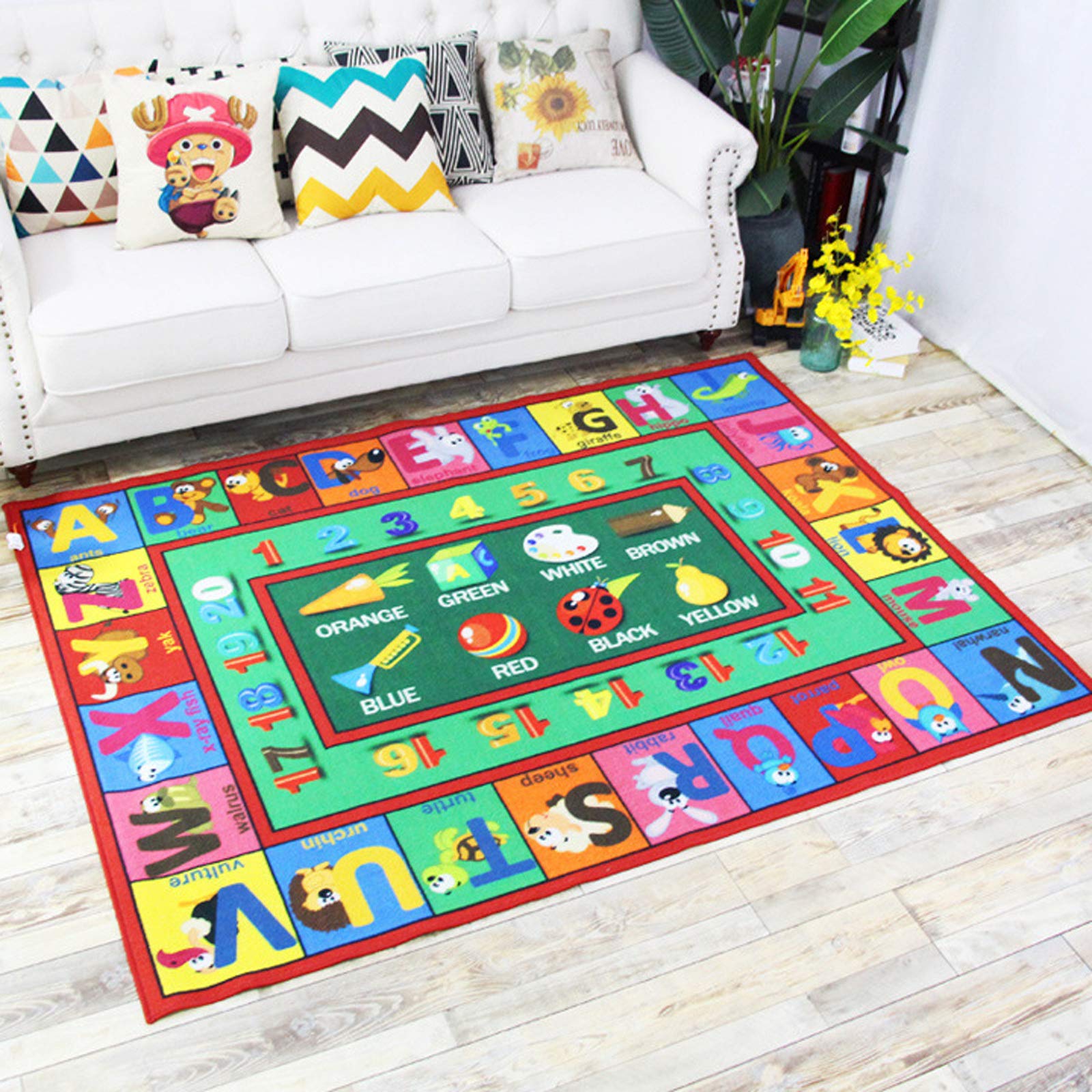 Tapis de sol antidérapant et éducatif grand format pour salle de jeux