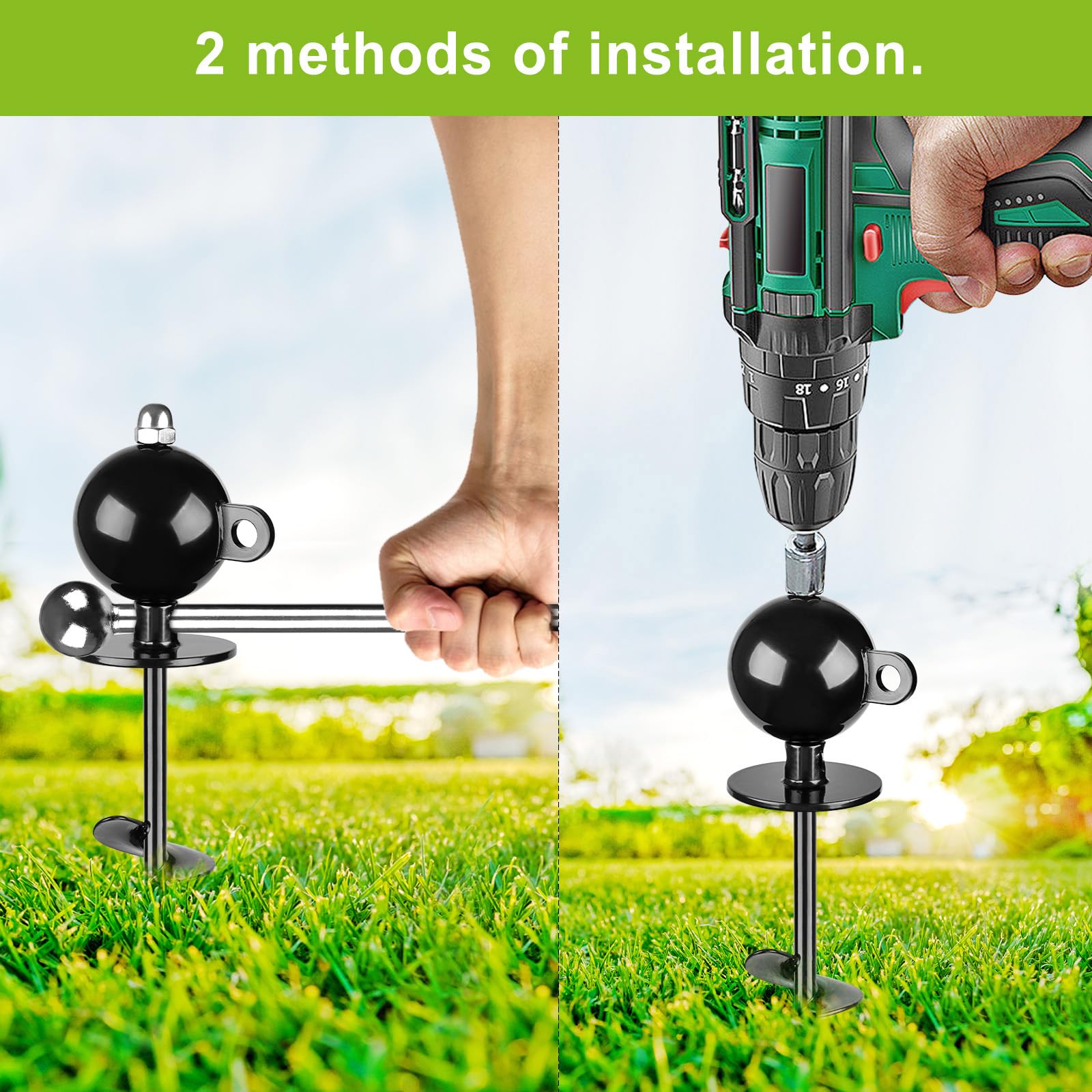 Palo Per Cani TOMBABY - Picchetto Resistente Per Esterni, Spiaggia E Campeggio, Supporta Fino A 90 Kg - Foto 4