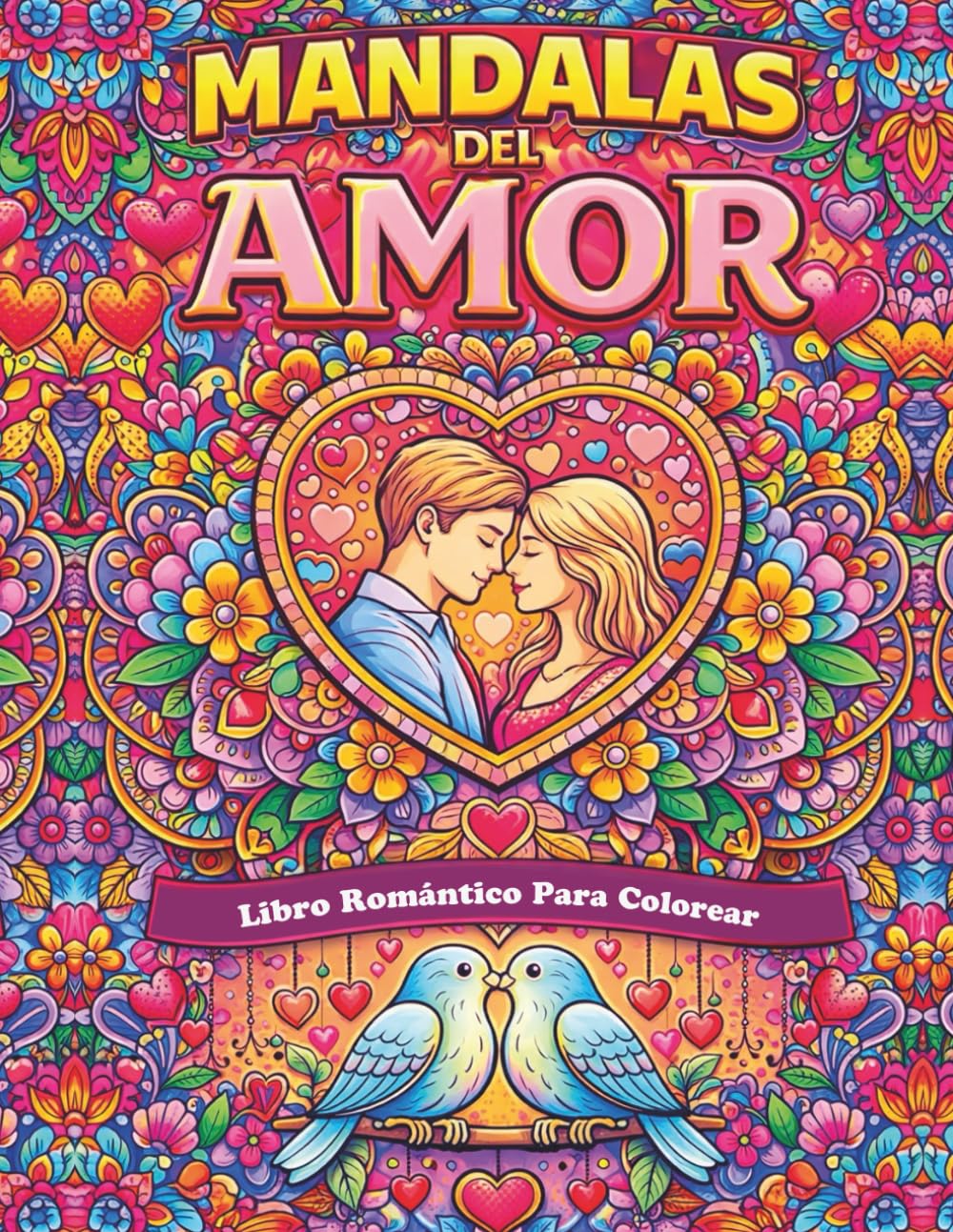 Mandalas del amor: Libro romántico para colorear 50 mandalas