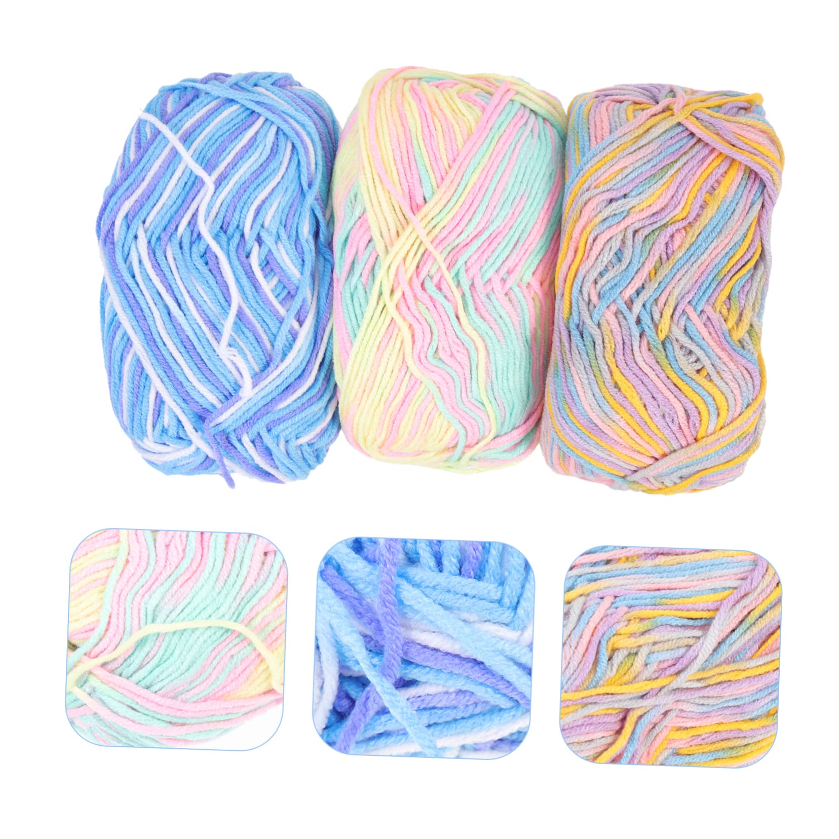 NUOBESTY 4 Set Filato Lana Filo Ciotola Per Maglieria Avvolgitore Coperta Accessori Per Punti Uncinetto Fili Tessuto Crochet Fornitura Di Maglieria Cotone 3 Pezzi * 4