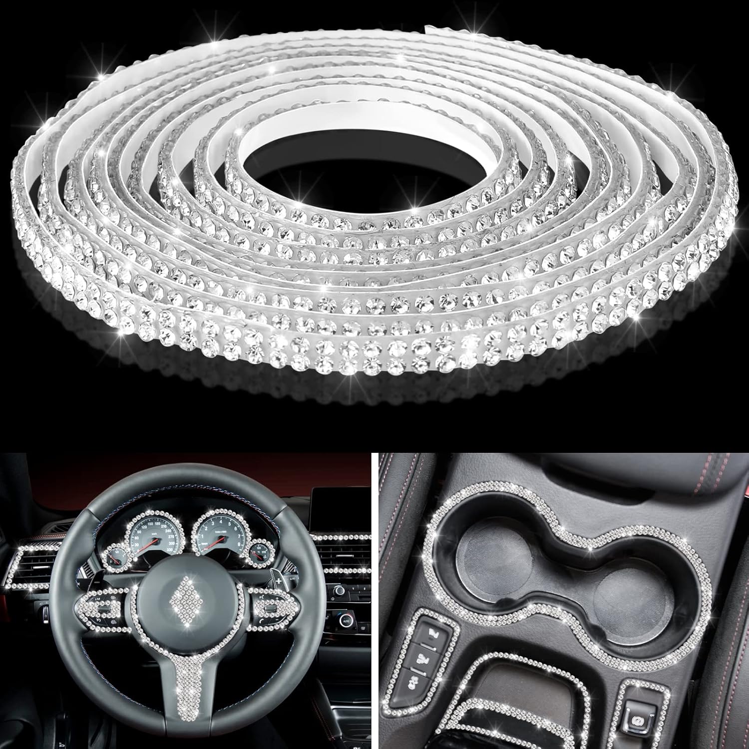 Bling Car Trim Self Adhesive Bling Car Interior Exterior