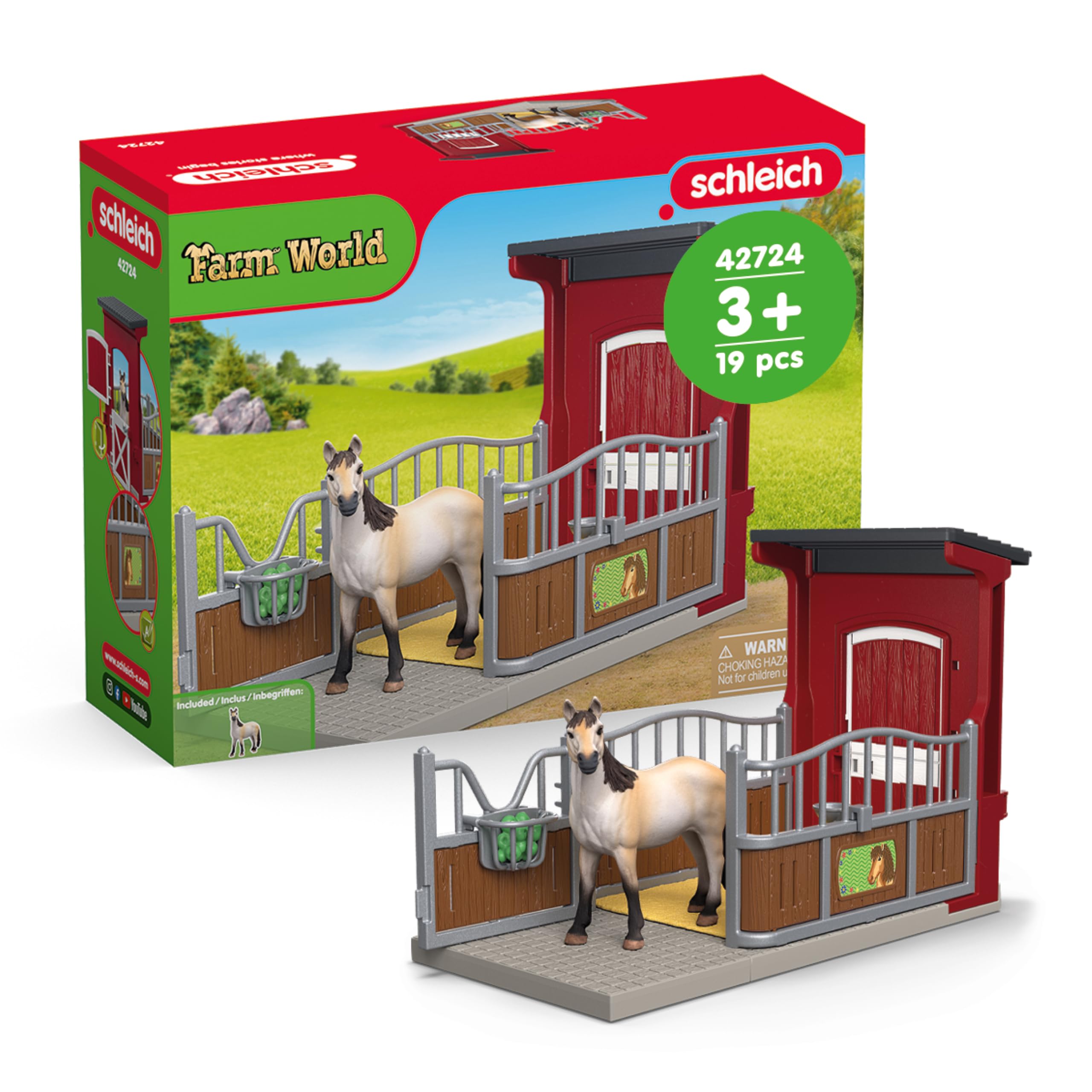 SCHLEICH Ponybox with Mustang Mare - 42724 -  FARM TOY / ANIMAL