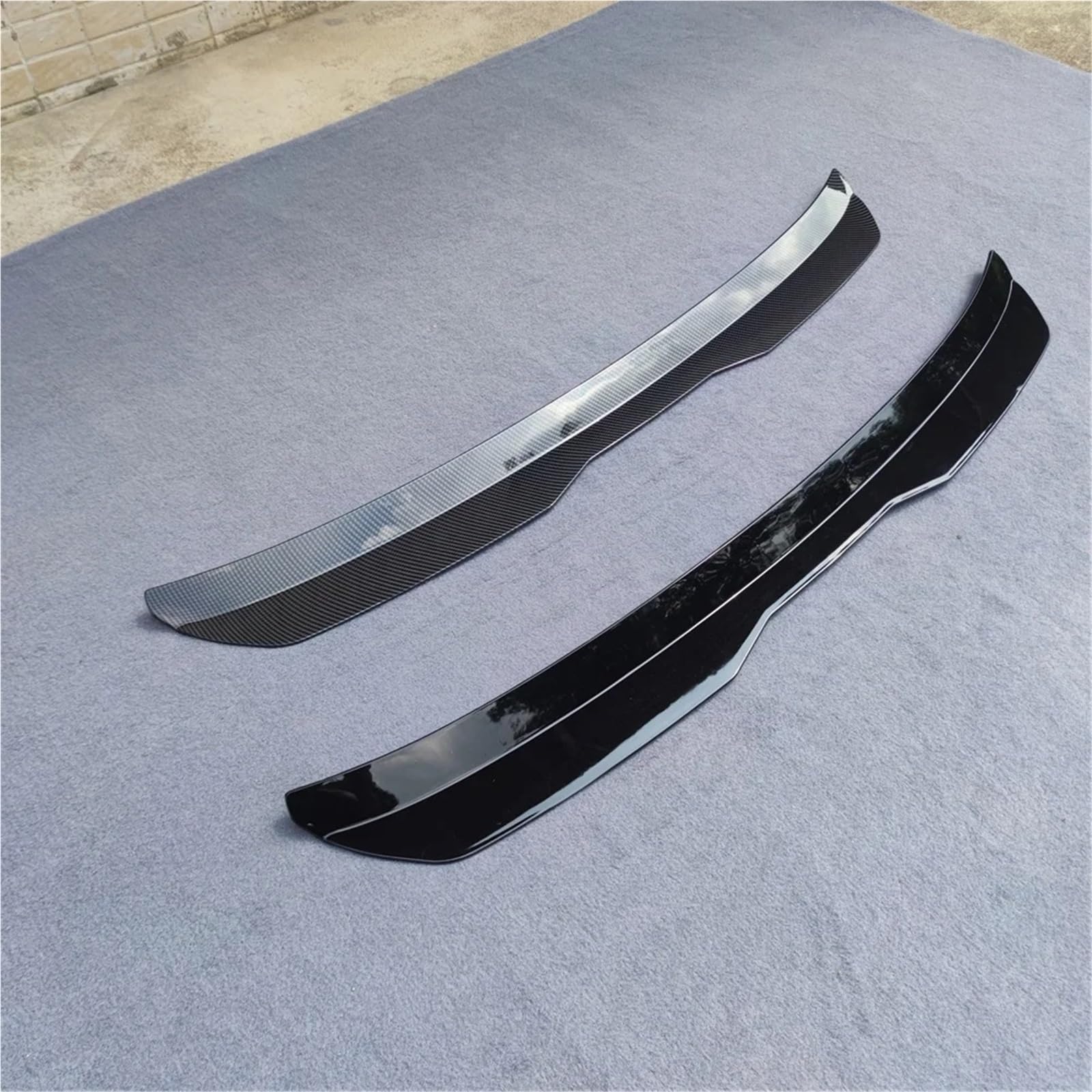 Tylny Spoiler dachowy kompatybilny z AUDI RS6 AVANT C6 tworzywo ABS czarny błyszczący tylny spojler samochodu uniwersalne skrzydło spojlera(Glossy black)