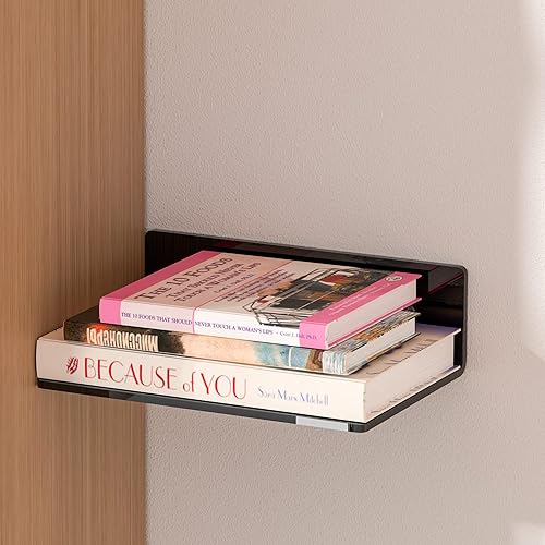 Miniatura 6 de Paquete de 2 estantes de pared de acrílico de 9 pulgadas, estante flotante para montaje en pared, repisas de acrílico para figuras Funko Pop,