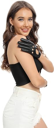 MGGMOKAY Womens Leather Driving Gloves Touchscreen Thin Soft Sheepskin Motorcycle Riding Gloves Unlined