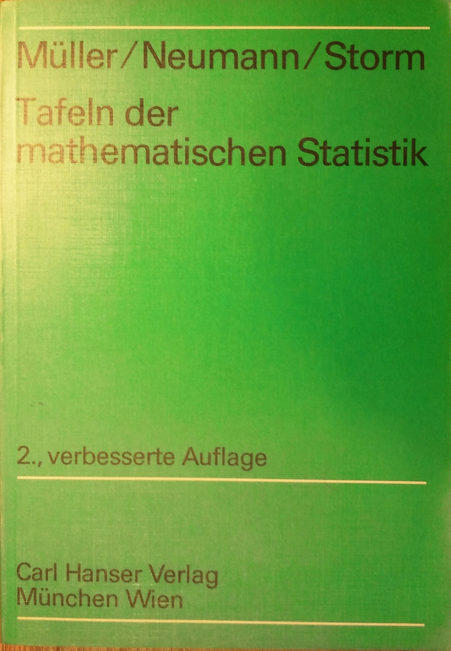 Tafeln der mathematischen Statistik
