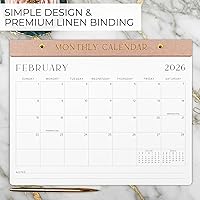 Vista 5 de Aesthetic 2026-2027 Desk Calendar - Runs From January 2026 Until July 2027 - Minimalistic Office Desktop/Wall Calendar 14.5"x11.5" for Easy