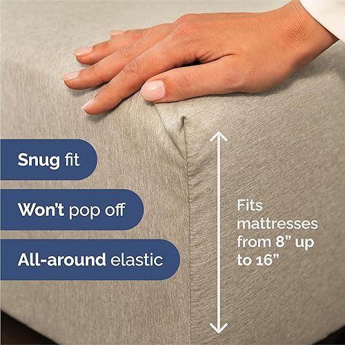 Vista 1020 de Juego de sábanas Split King de 7 piezas, sábanas transpirables y refrescantes, sábanas de hotel, bolsillos profundos, ajuste fácil, suaves y sin