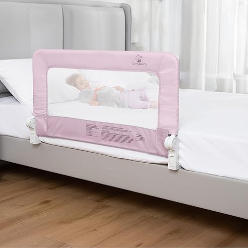 ComfyBumpy Paquete de 1 riel de cama para niños pequeños de 35.5 pulgadas de largo x 19.5 pulgadas de alto, rieles de cama para niños pequeños,