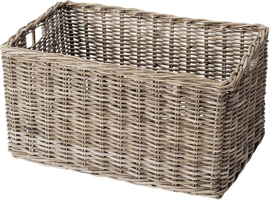 Amazon.co.jp: Chidorisangyou 33-87 Basket, Gray, 29.1 x 17.7 x