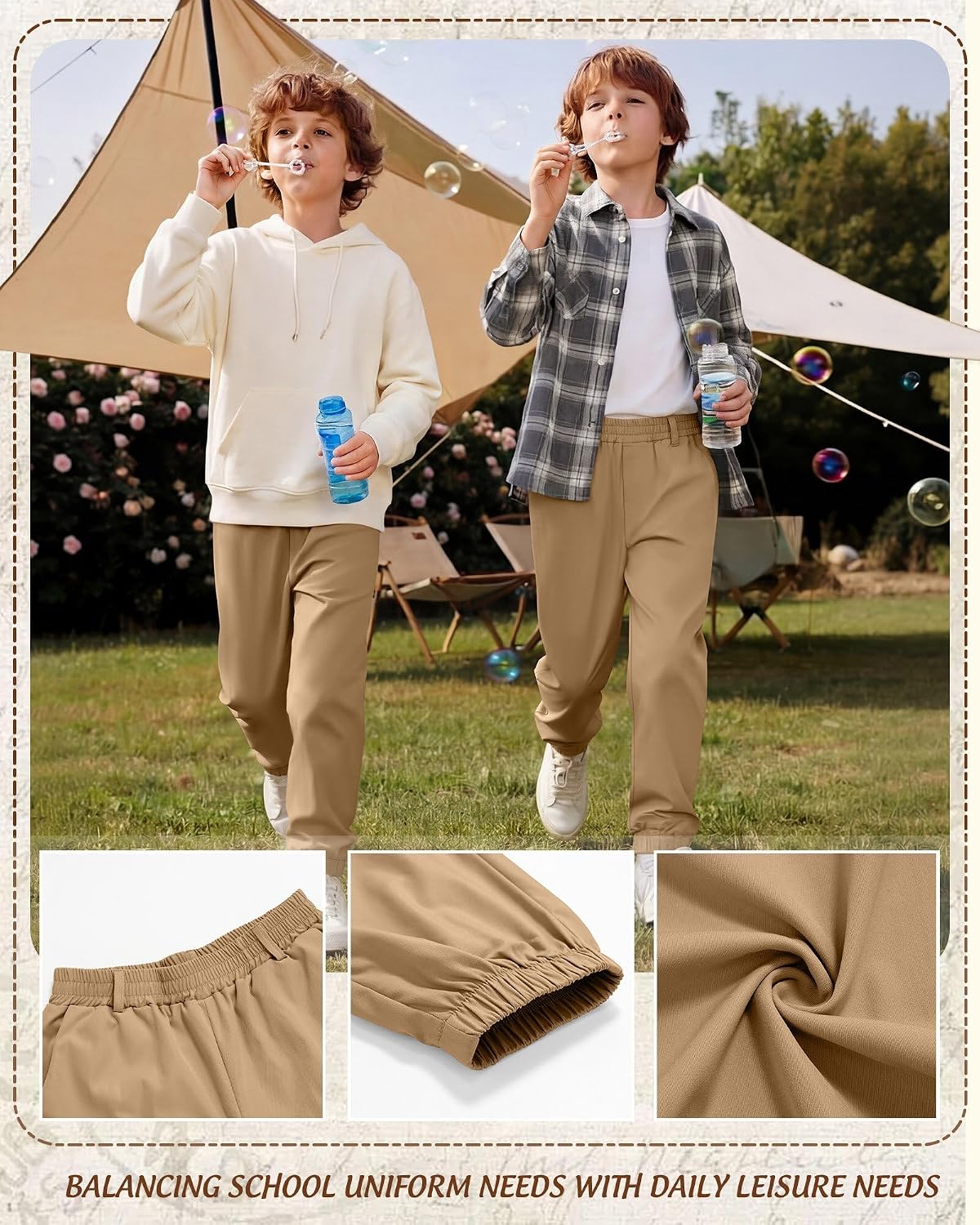 4 Pack Boys School Uniform Pants