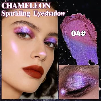 Purple Chameleon Duochrome Eyeshadow, Multichrome Chrome Eyeshadow Palette