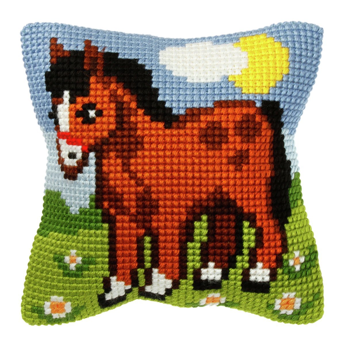 Orchidea Cross Stitch Kit: Cushion: Small: Horse
