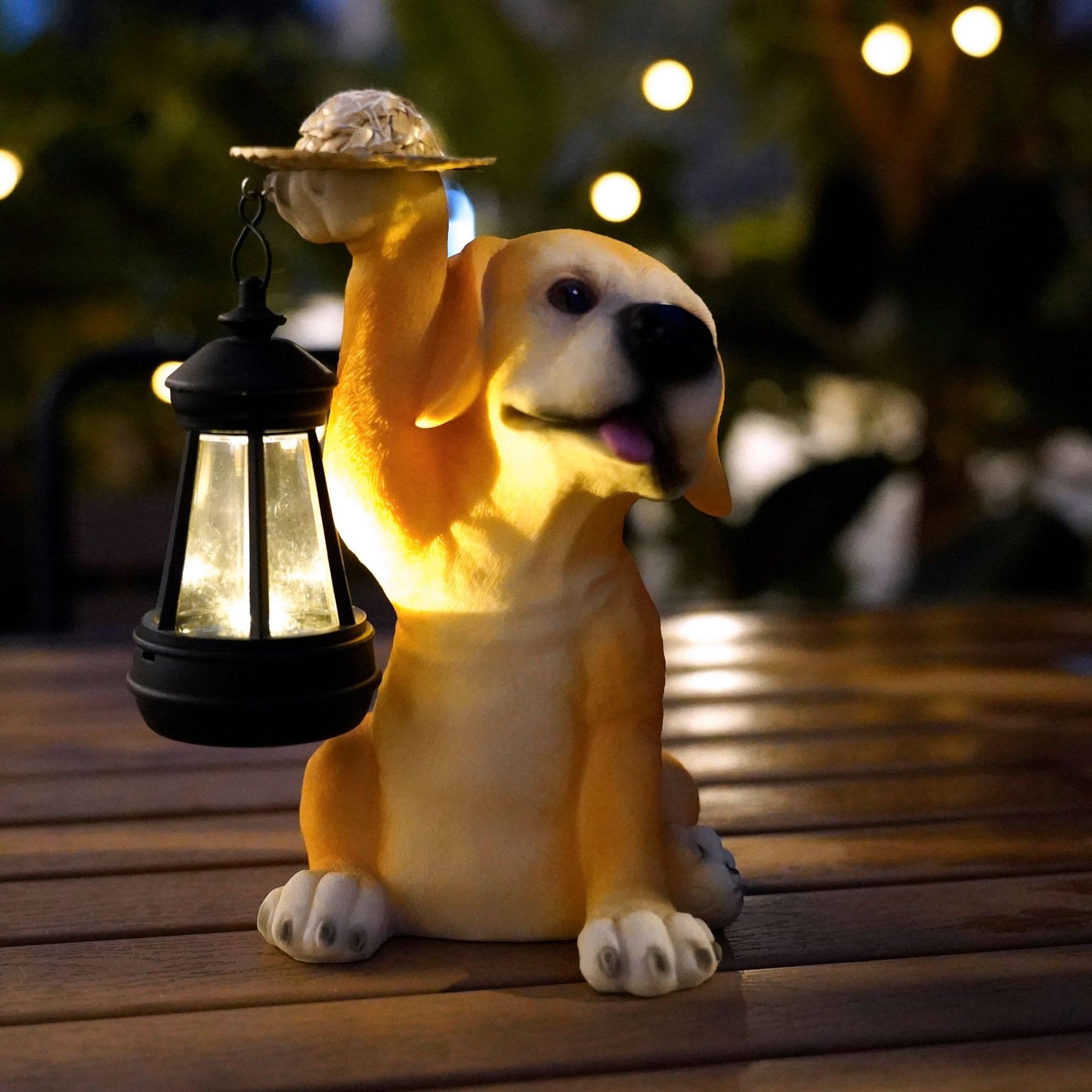 Statue de jardin solaire LED pour illuminer vos soirées en terrasse et balcon