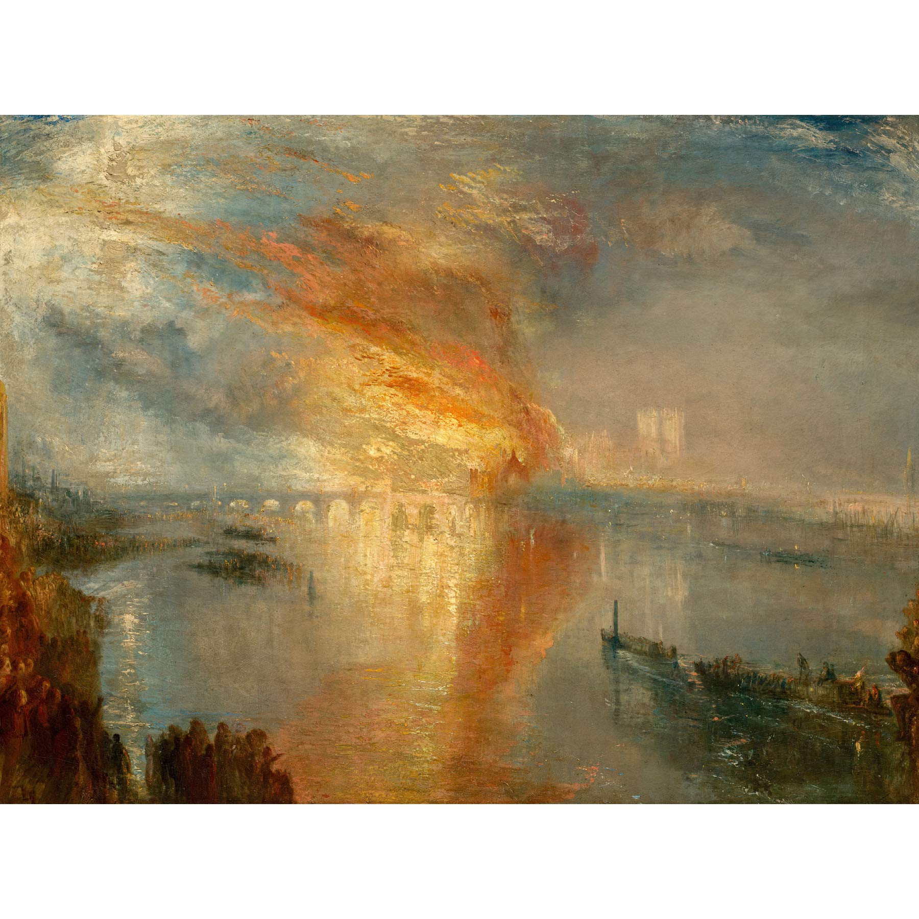 Artery8 Turner Burning Houses Lords Commons 1835 Premium Wall Art Canvas Print 18X24 Inch