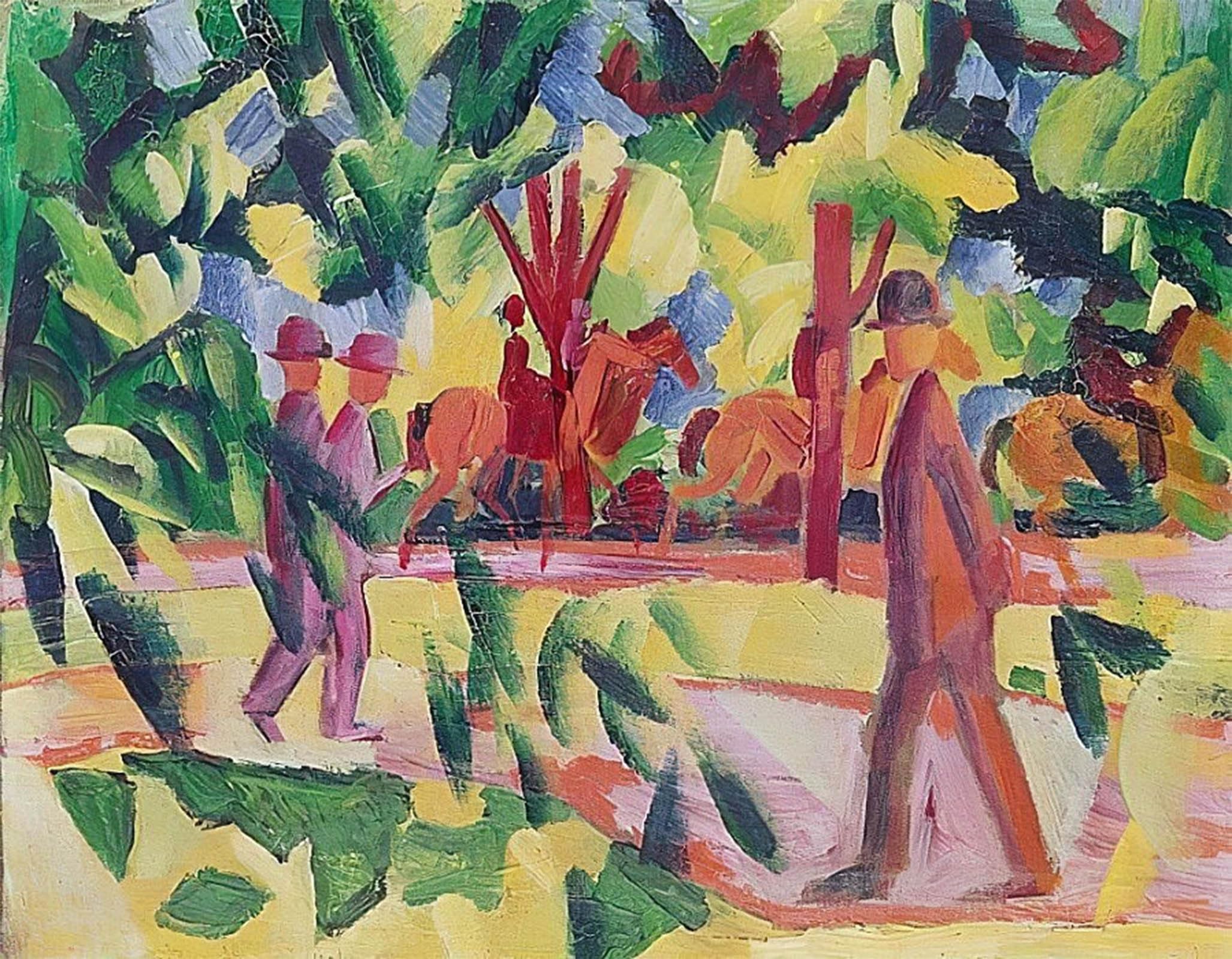Lienzo de August Macke Cavalieri e passeggiatori para decoración de interiores 5