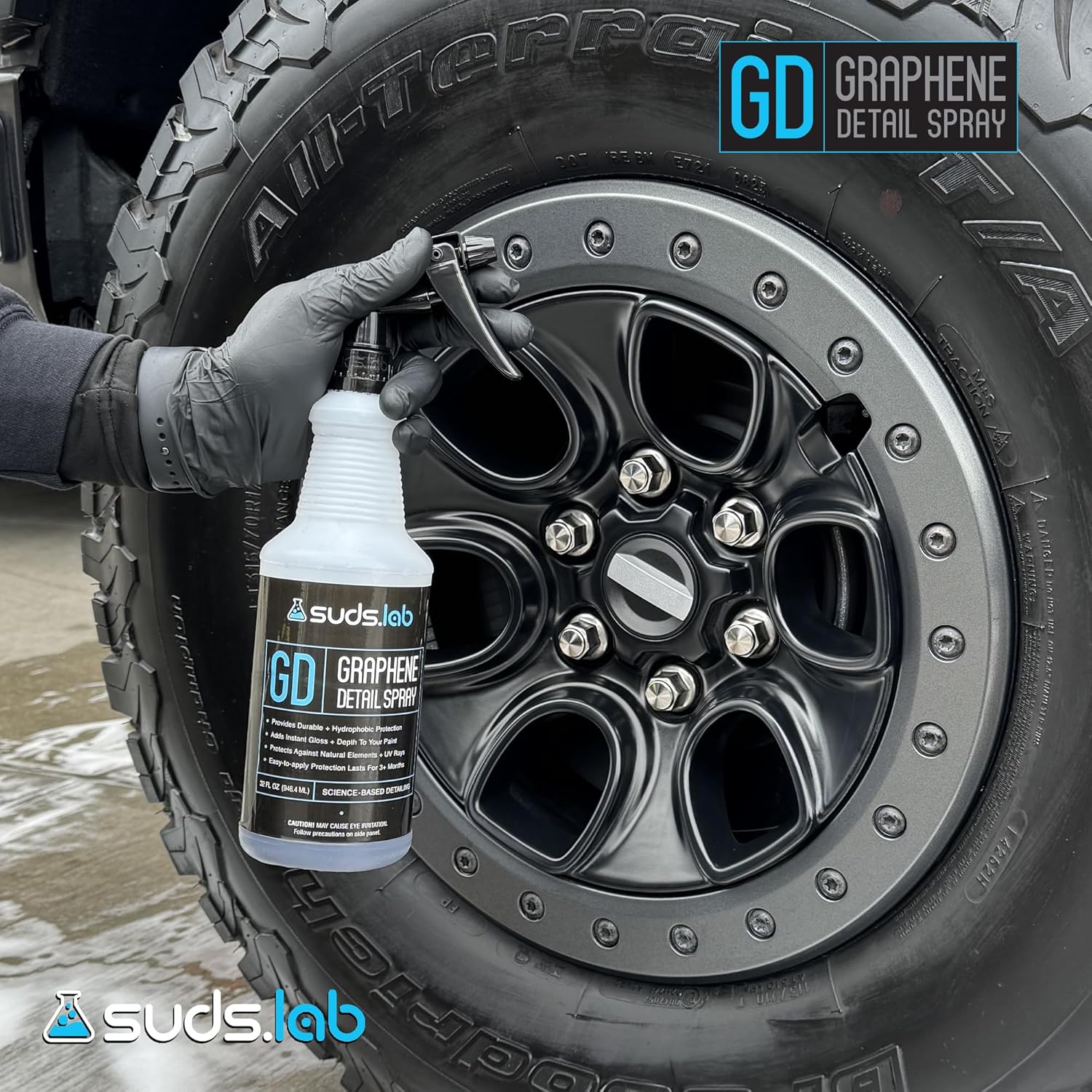 Suds Lab GD Graphene Detail Spray – High Gloss Shine & UV Protection for Cars – Fast-Acting Coating for Paint, Clear Coat & Glass – Water Beading, Long-Lasting Protection, 32oz - Image 6