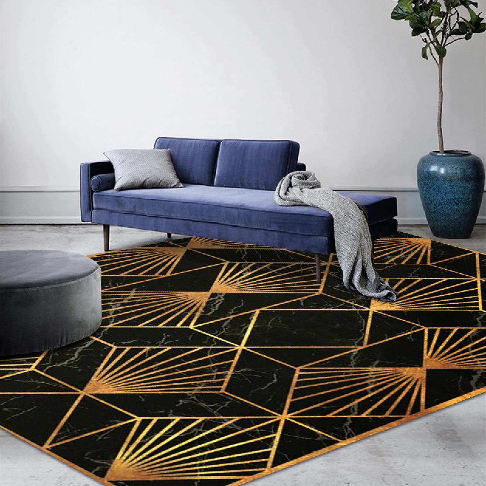 Tapis abstrait moderne pour salon chaleureux et chambre à coucher NW