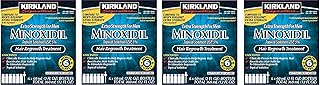 Kirkland Minoxidil 5 percentage Extra Strength Hair Loss Regrowth Treatment Men, 4 Pack (6 Months Supply)