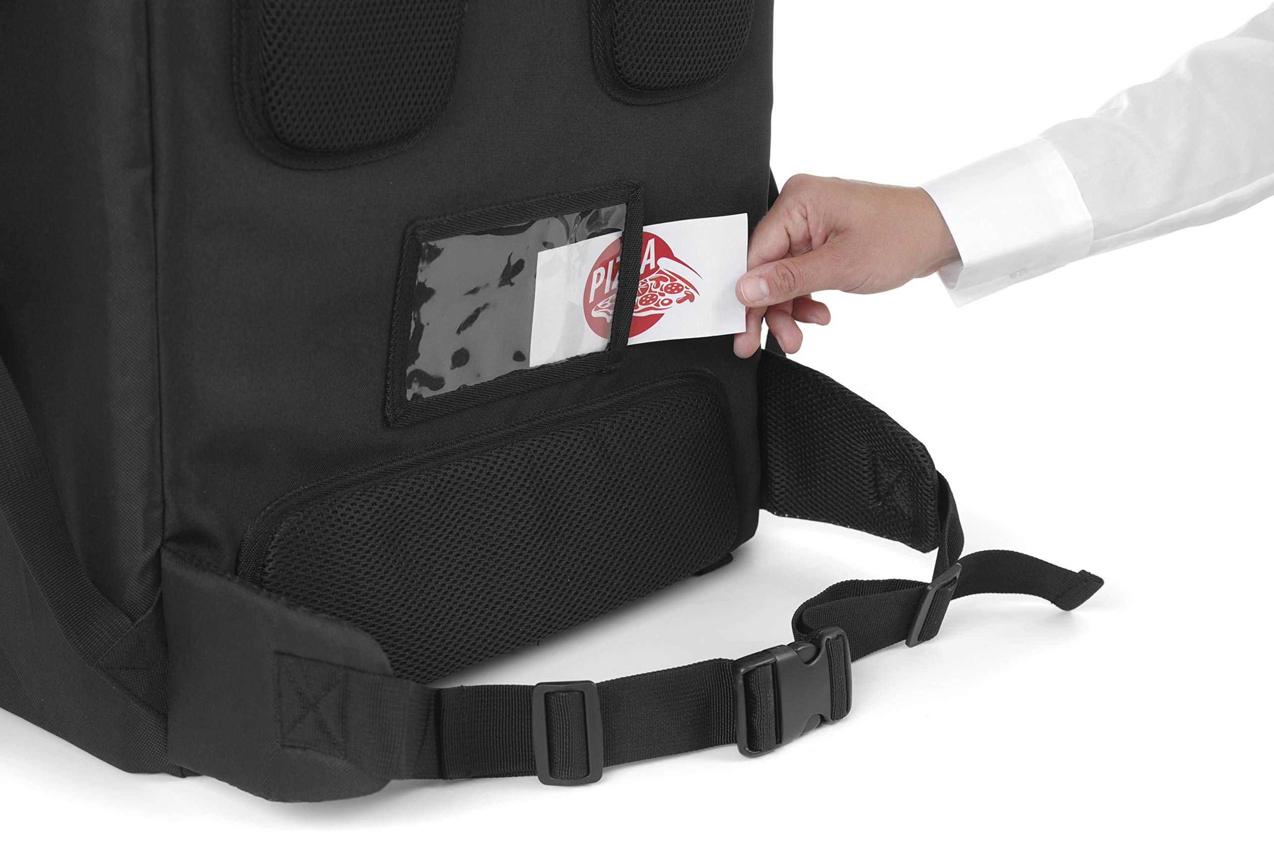 HENDI Mochila isotérmica de Transporte y Reparto de Pizzas y Alimentos, Bolsa aislada e Impermeable para la Entrega de Pedidos de Pizza y Comidas, Interior 39x39x(H) 45cm, Negra, 41x41x(H) 48cm