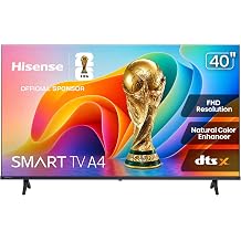 Hisense 40-Inch Class A4 Series FHD 1080p Smart VIDAA TV (40A4NV, 2026 Model) - DTS Virtual: X, Noise Reduction, AI Sports Mode, Apple Airplay &amp; Apple Home, Alexa Built in