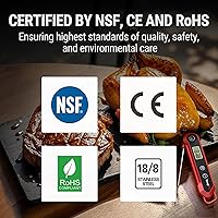 Vista 9 de ThermoPro TempPro - Termómetro digital de carne de lectura instantánea de 3 segundos, precisión de ±0.9°F, termómetro de alimentos impermeable