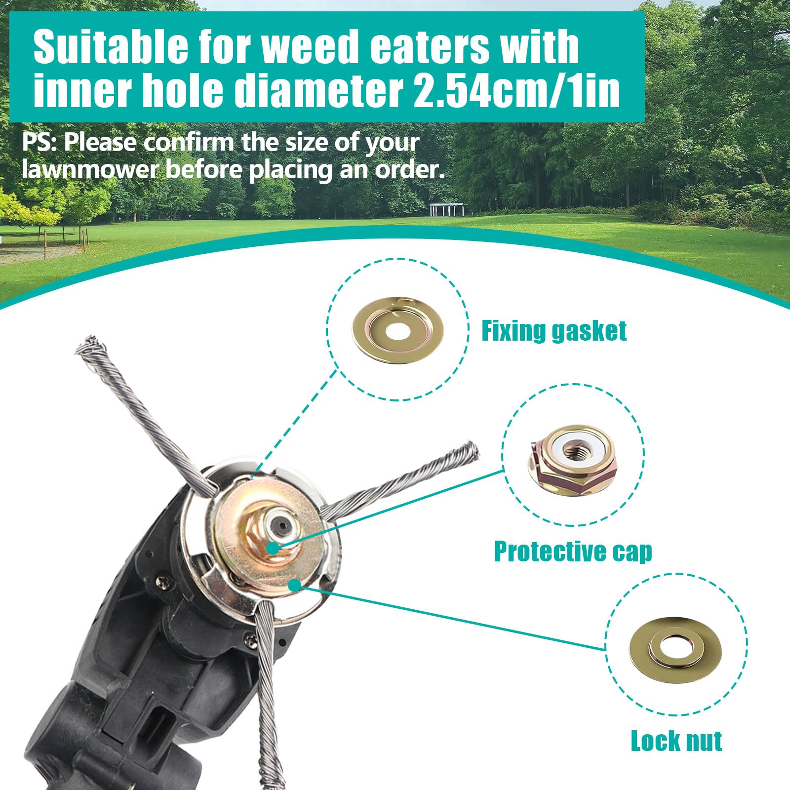 Ellxen Brosse Désherbage Acier Inox 255mm - 4 Adaptateurs - Enlève Herbes & Mousse Efficacement