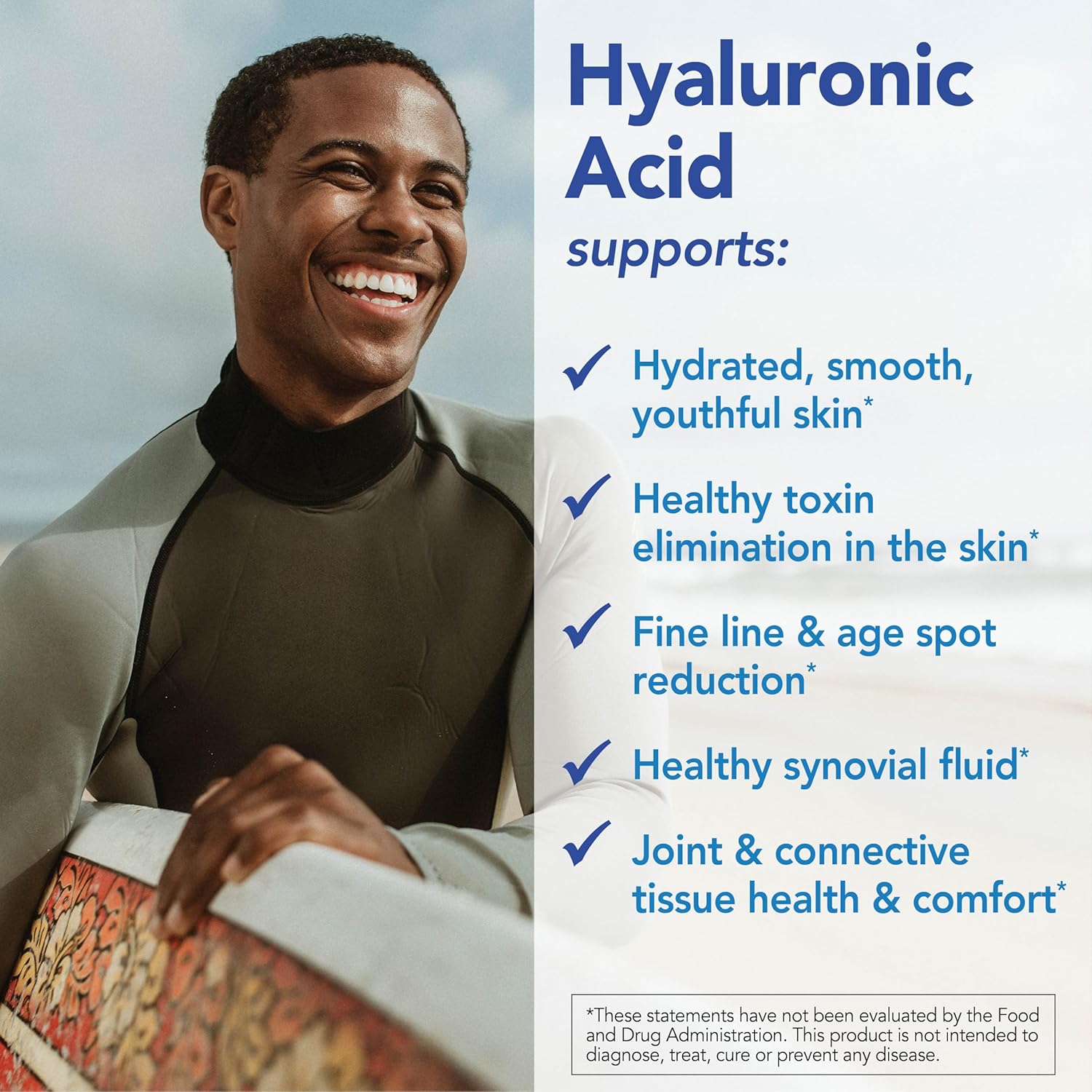 Patient One Hyaluronic Acid 100mg | Supplement to Support Hydrated, Youthful Skin and Joint Health* | 120 Capsules
