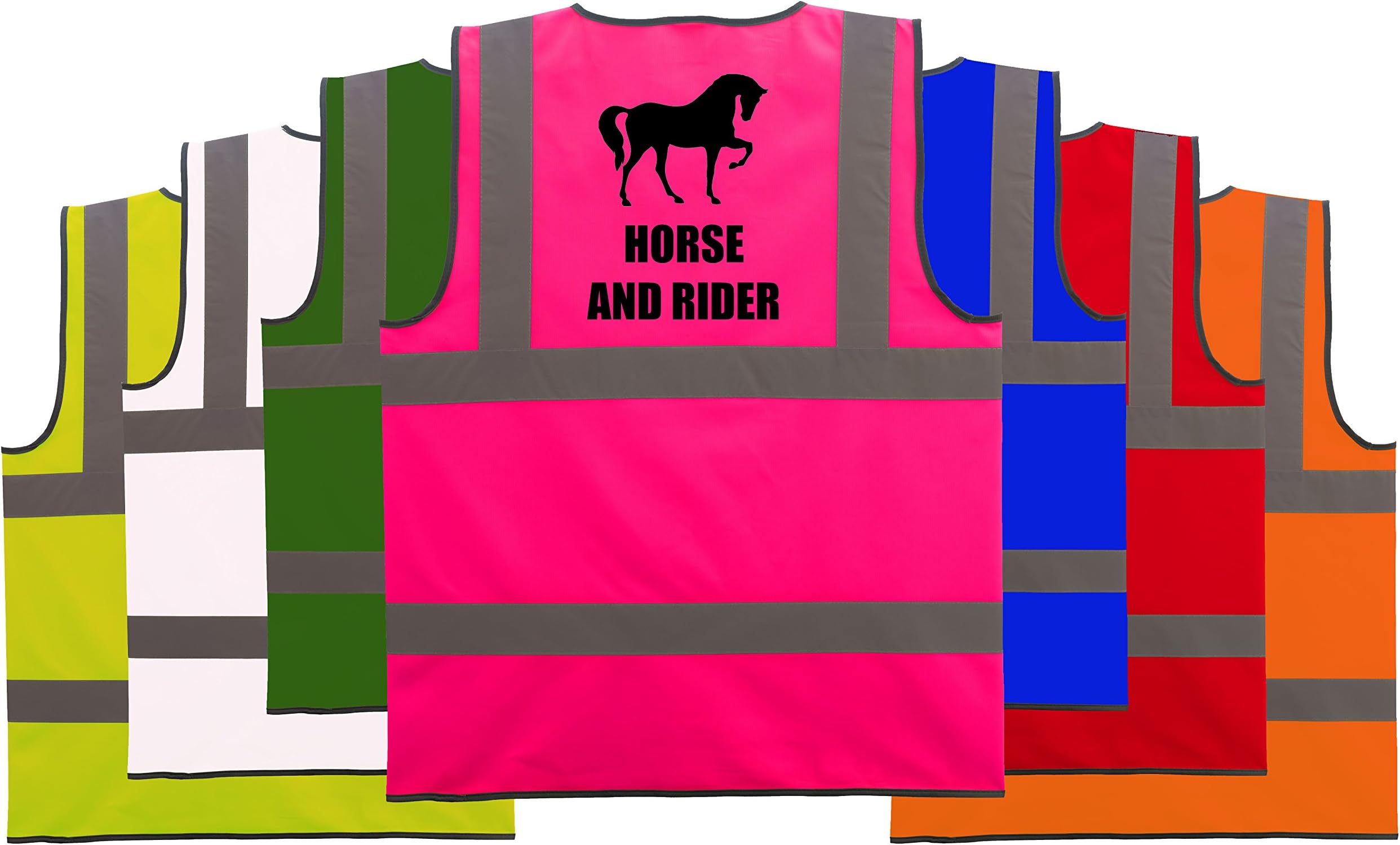 Equestrian Horse And Rider Hi Vis Vest Reflective Safety High Viz Waistcoat Safe riding