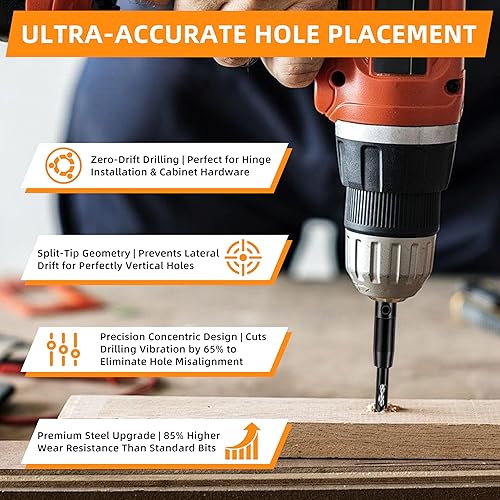 Miniatura 6 de Juego de brocas autocentrantes, broca VIX mejorada, CC2430 332 pulgadas, 764 pulgadas, 18 pulgadas para vástago hexagonal de 14 pulgadas,