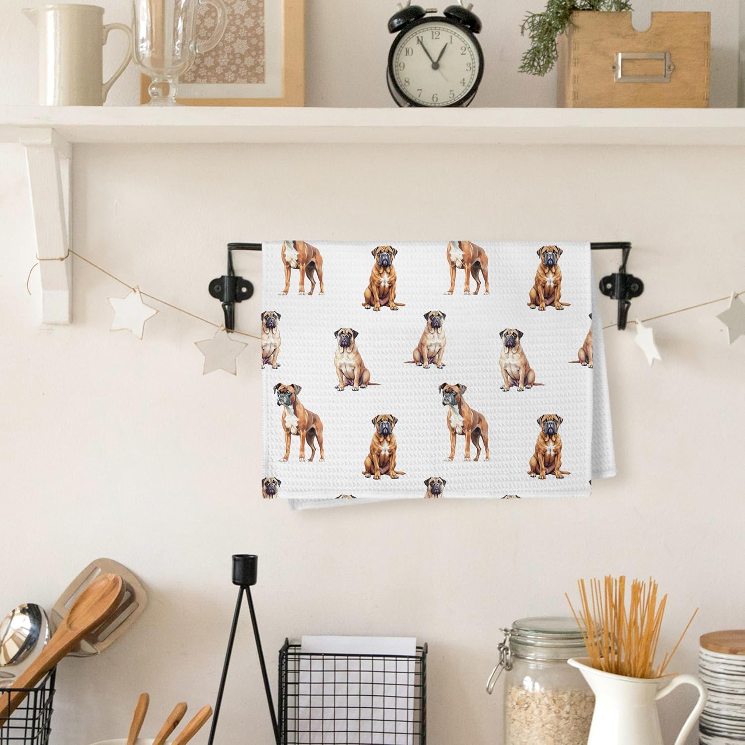 Boxer Dog Gifts Kitchen Towels, Boxer Mom Gifts for Women Dish Tea Towels for Kitchen Decor, Dog Lovers Owners Gifts Hand Towels for Bathroom Decor, 16x24 Inches - Image 3