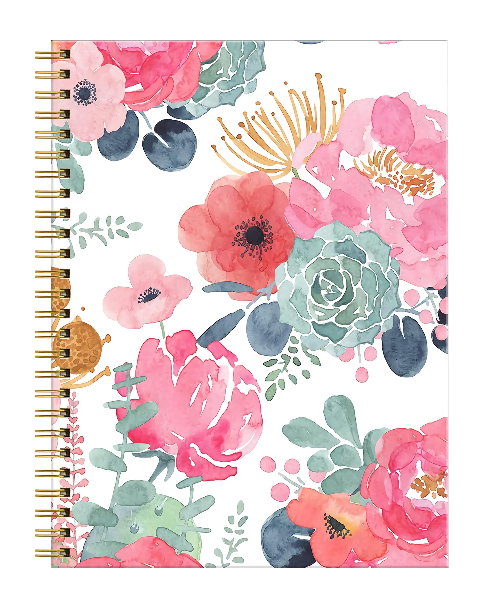 FVBAO Spiral Journal Notebook for Women,Cute A5 College Ruled Notebooks 6"x 8.4", 120 Pages Lined Journal with Premium Thick Paper,Perfect for School
