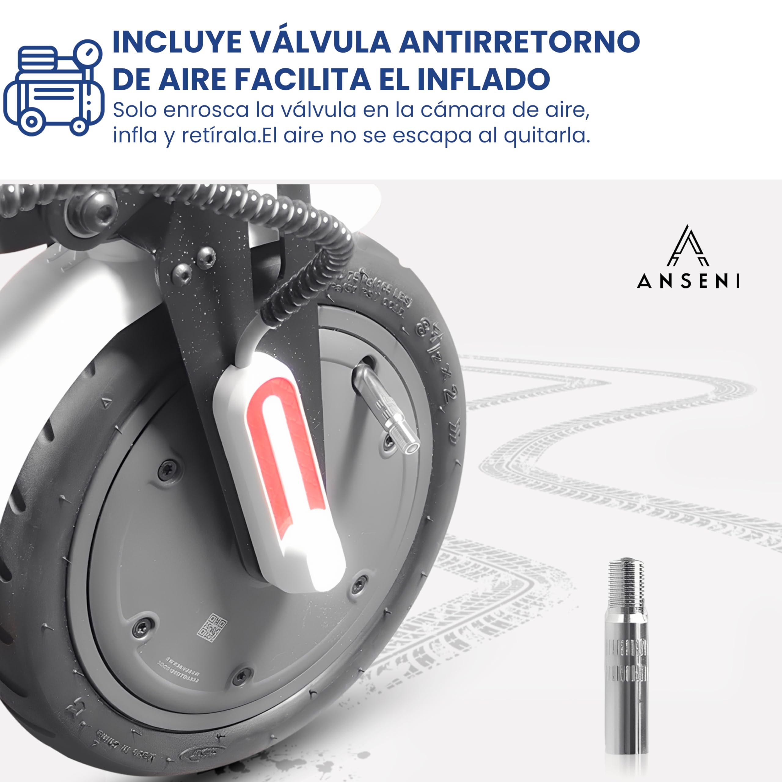 ANSENI Gomme Monopattino Xiaomi 8.5 pollici(8 1/2X2) Ruota 50/70-6.1,Copertone 20cm e Camera d´aria,Ruote di Ricambi per Monopattino Elettrico 8,5 Pollici per Scooter Xiaomi M365,Pro2,1S,Essential