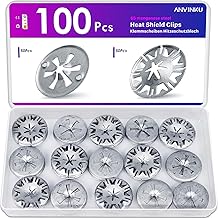 ANVINKU Pack of 100 Clamping Discs Heat Protection Plate, 30 mm Manganese Steel Heat Protection Plate Repair Kit, Clamping Disc Repair Kit, Metal Safety Washers for Most Car Models