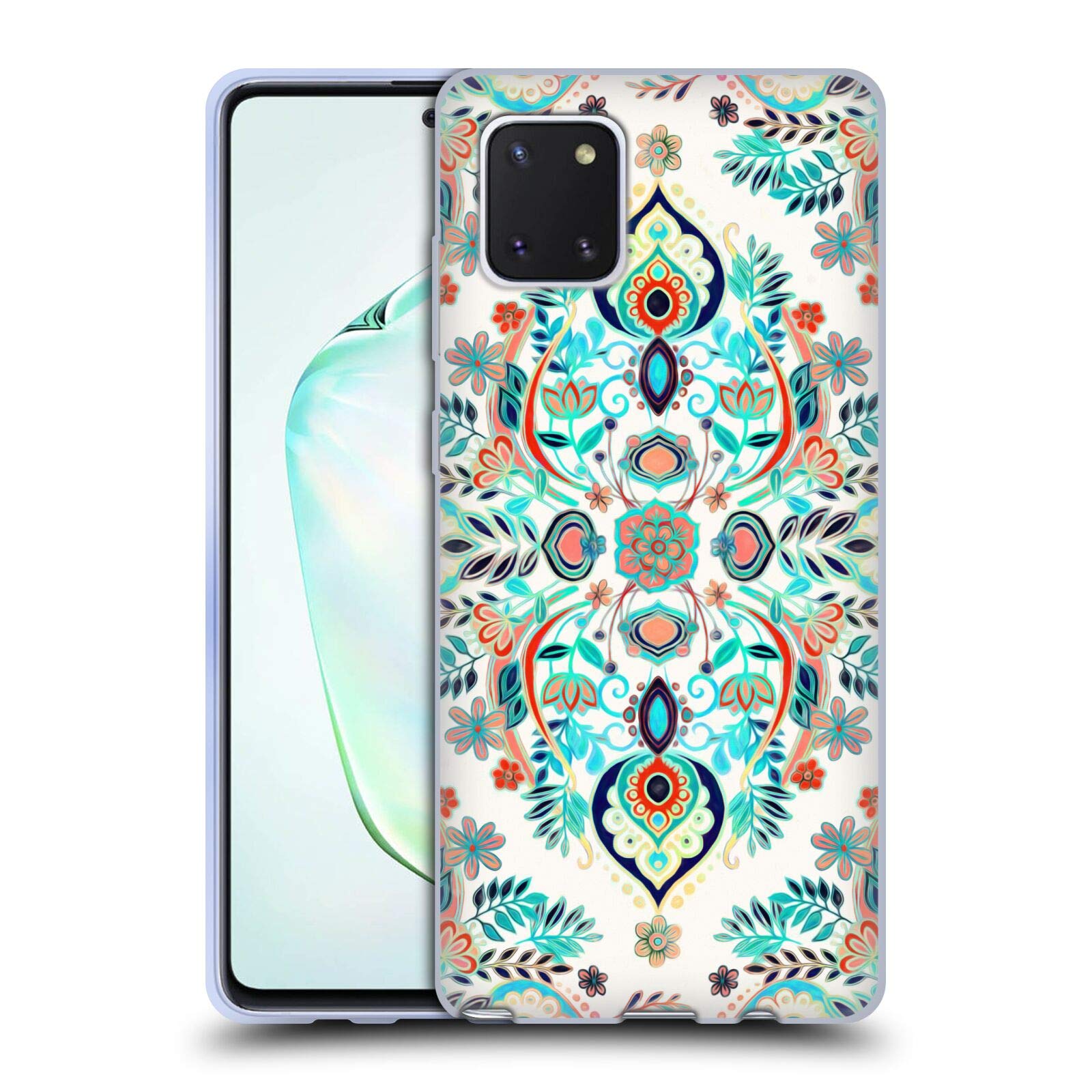 Head Case DesignsOfficially Licensed Micklyn Le Feuvre Modern Folk in Jewel Mandala Soft Gel Case Compatible With Samsung Galaxy Note10 Lite