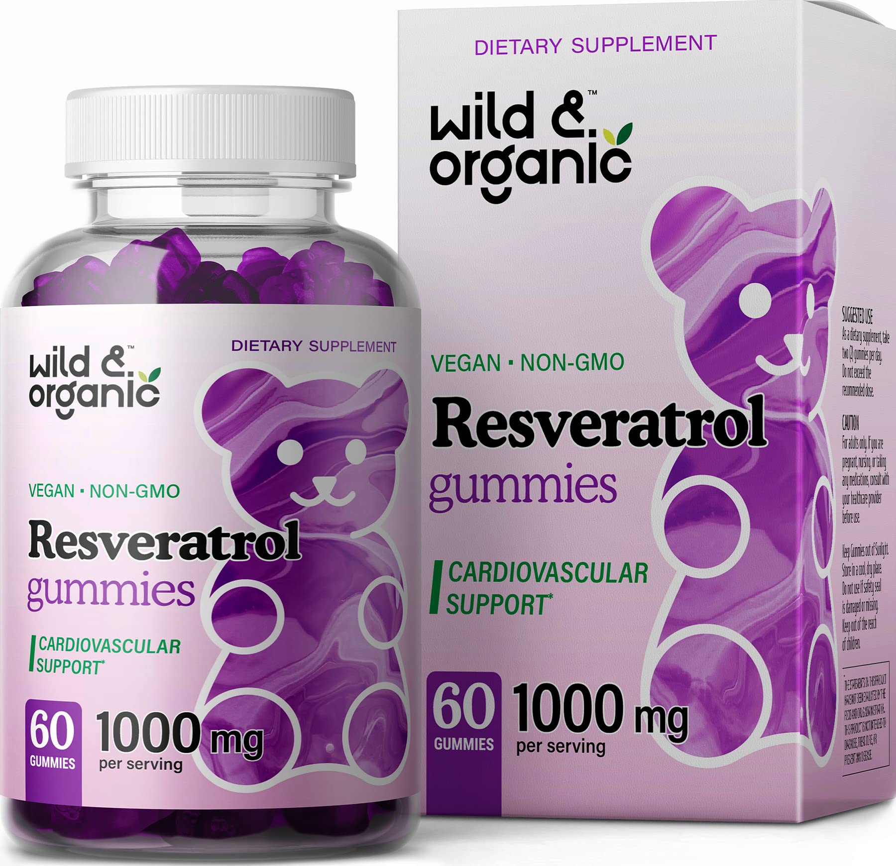 Wild Organic Resveratrol Gummies Resveratrol Supplement for Immune System Antioxidant Support