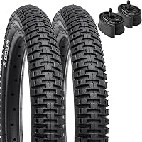 YunSCM Összehajtható Kerékpár Gumiabroncs Szett - 18x2.125 Méretű Külső Gumik és Belső Tömlők AV32mm Szeleppel - MTB, Városi és Országúti Ke 1