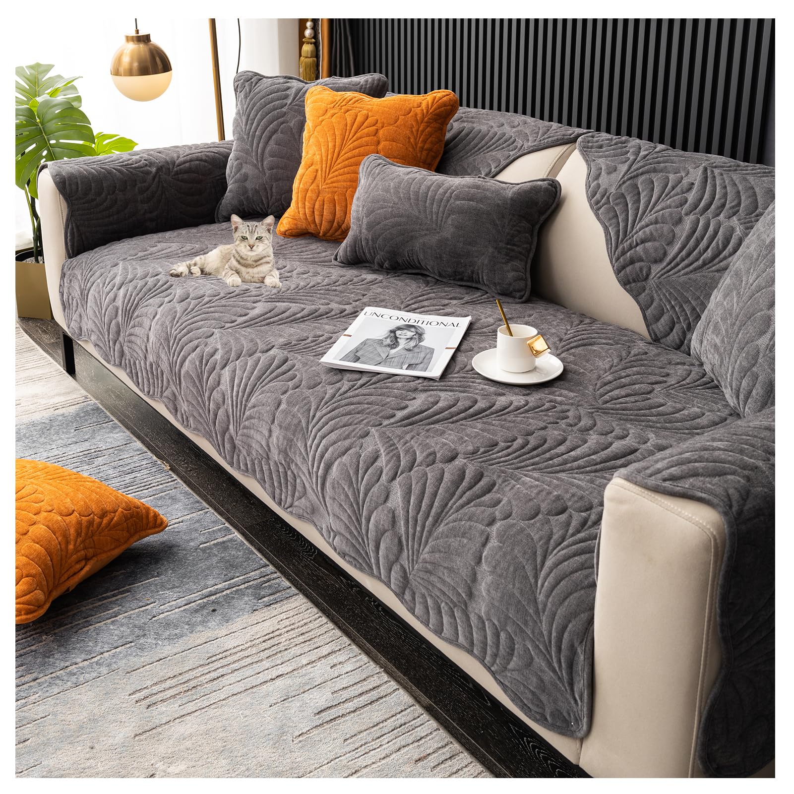 Housse de canapé en flanelle douce pour des soirées cocooning confortables dans votre salon