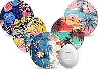 Vista 30 de Dexcom - Parches impermeables G7, estampado floral, paquete de 10 parches Amolyfe Dexcom Stelo Overpatchs, a prueba de golpes con tapa dura