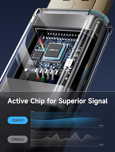 Vista 17 de JSAUX Cable DisplayPort a HDMI 4K de 10 pies, DP a HDMI Video UHD 2K@60Hz/4K@30, cable unidireccional trenzado de nailon DP a HDTV para Dell, Negro