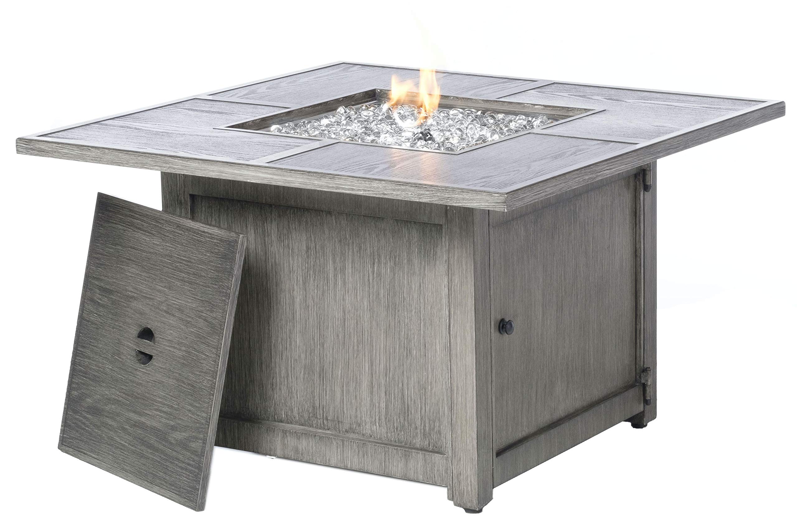 Alfresco Home 55-3015 Cheyenne 40" Square Gas Fire Pit, Blacksmith